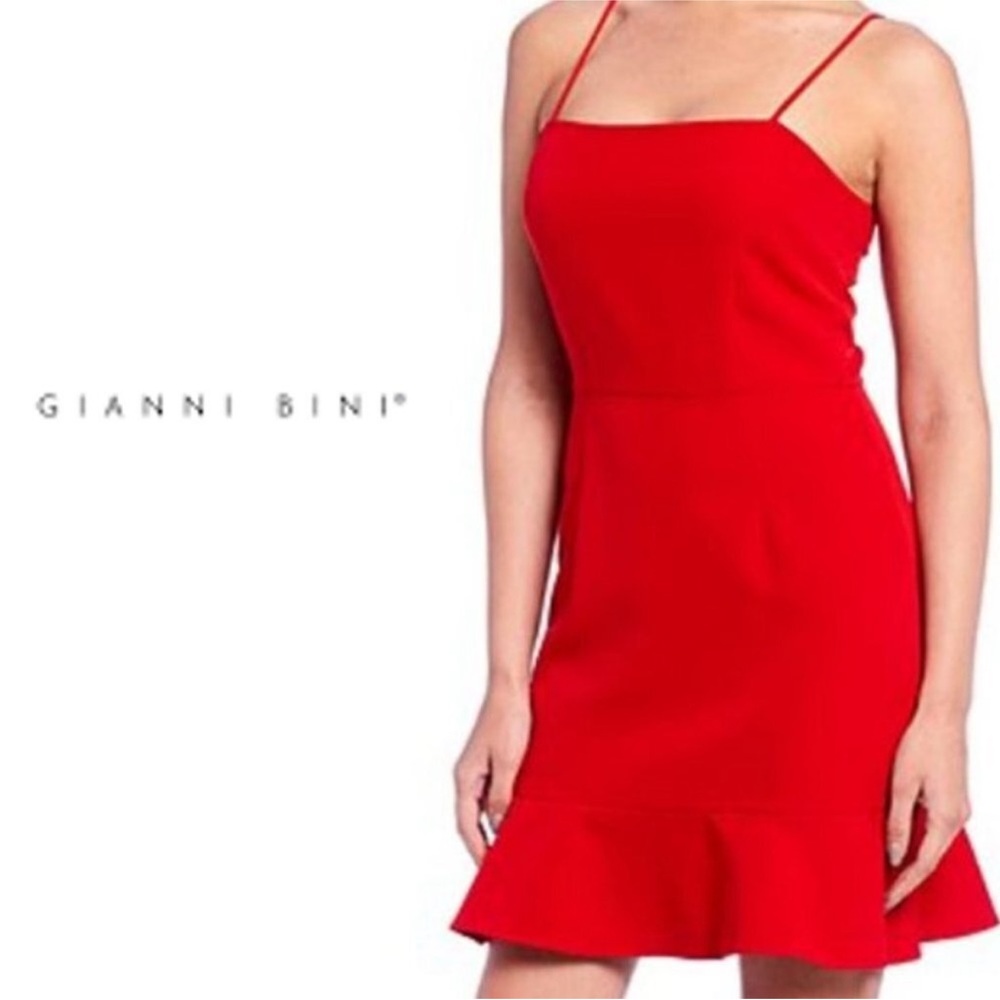 Gianni Bini Striking Red Mini Dress